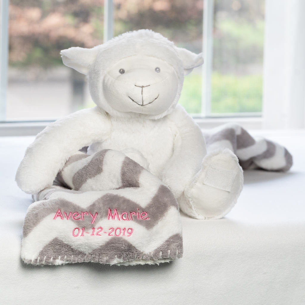 personalized lamb blanket