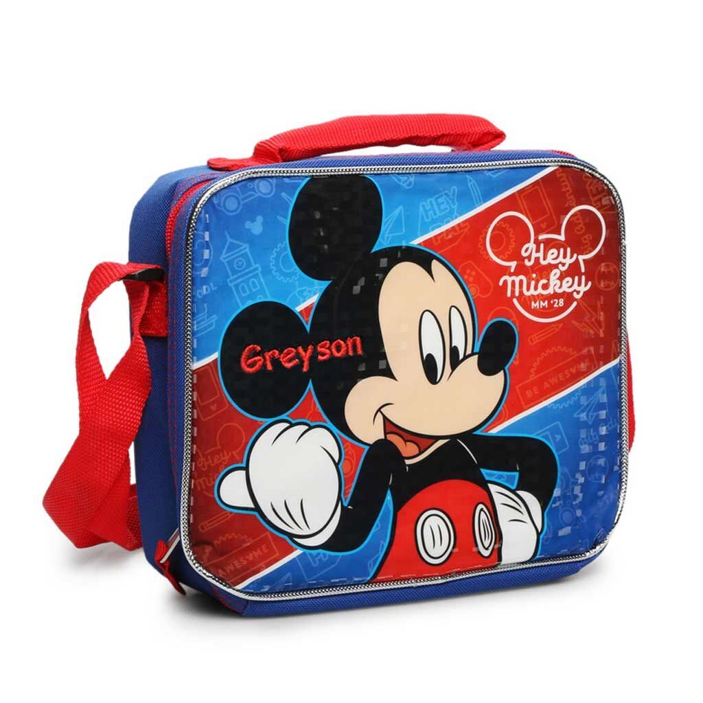 Personalized Mickey Mouse Lunch Bag with Strap | Dibsies Personalization Station