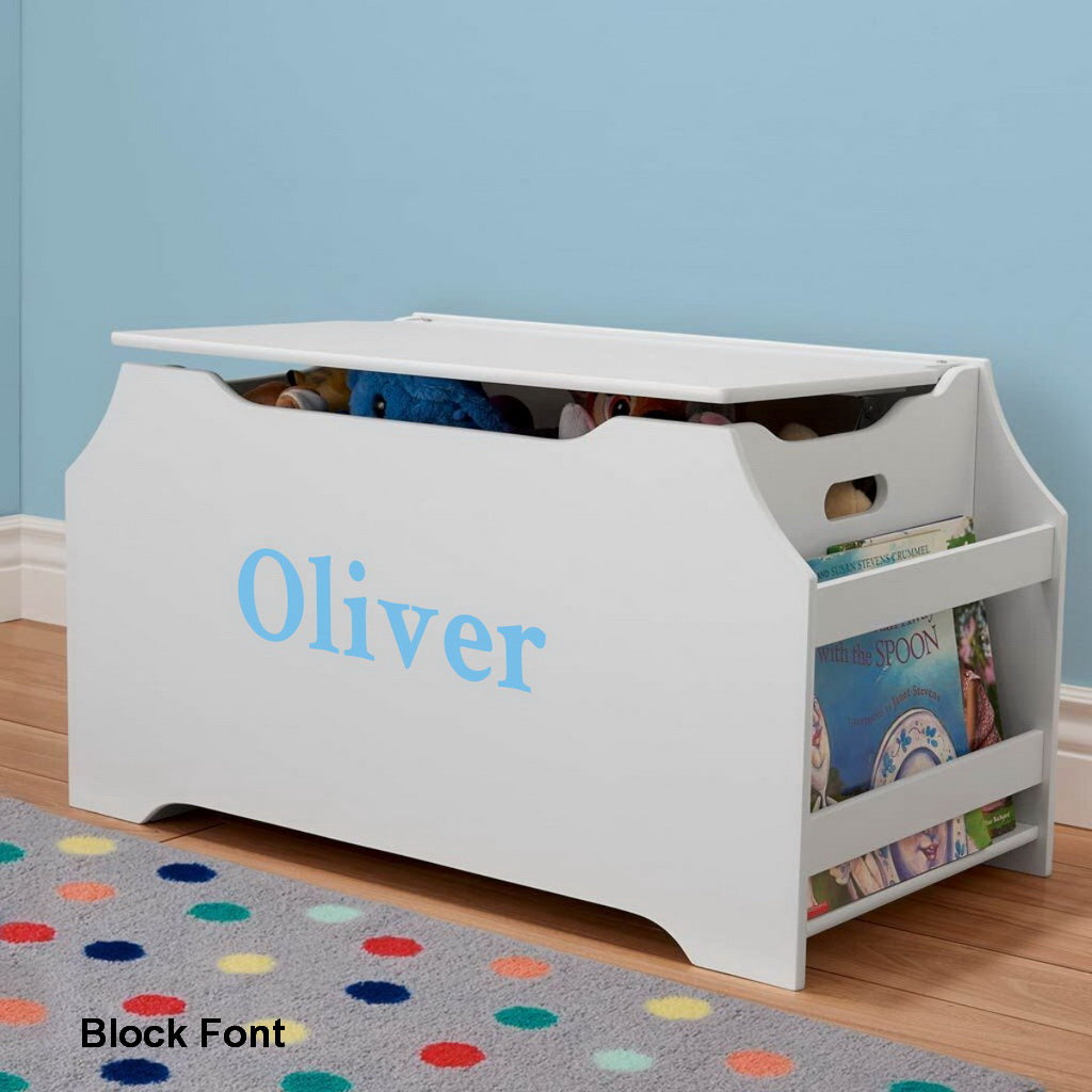 toy box with book storage