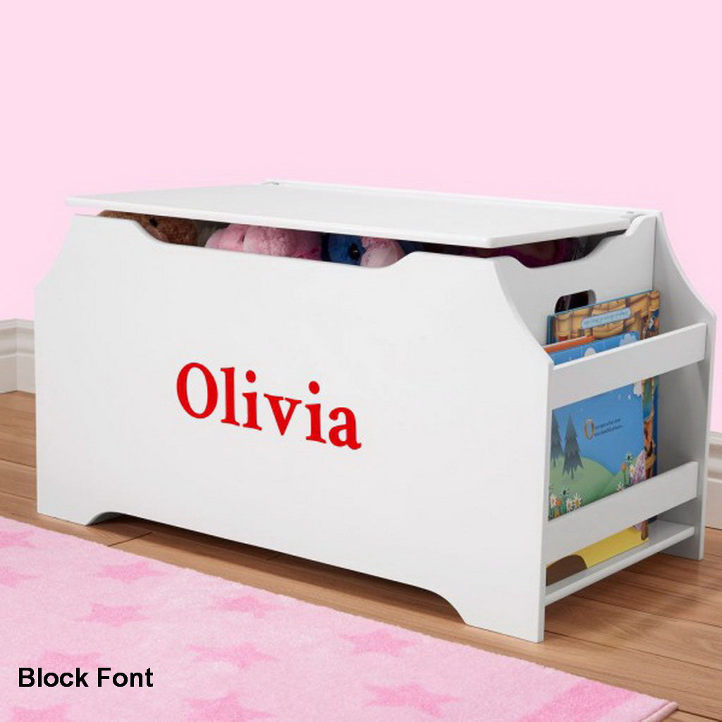 children's toy chest white