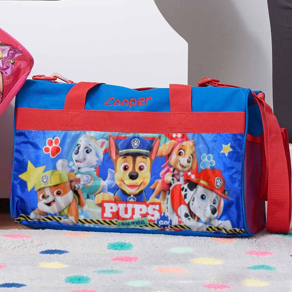 Personalized Paw Patrol Kids Travel Duffel Bag - 18&quot; - Boys | Dibsies Personalization Station