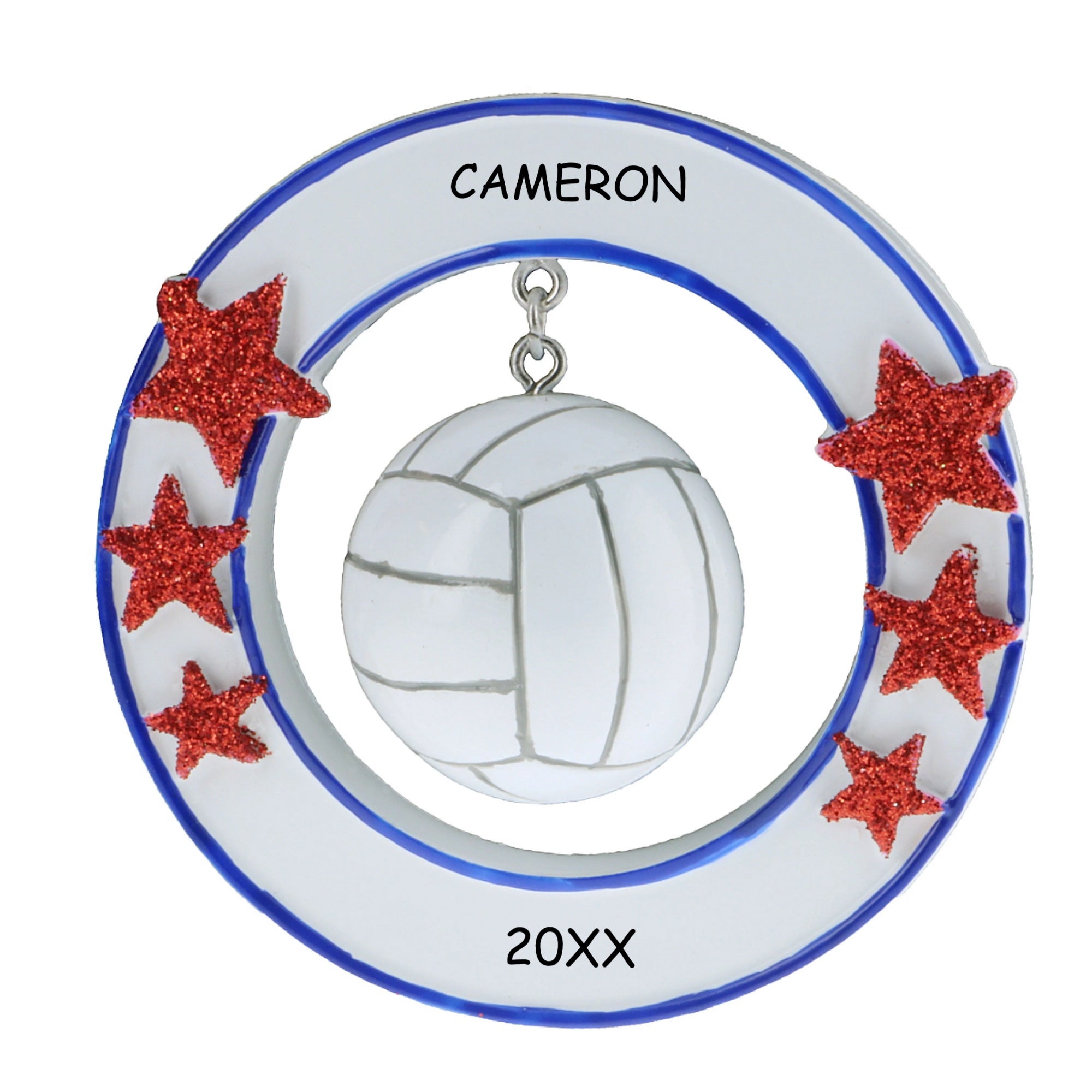 Personalized Volleyball Sports Christmas Ornament