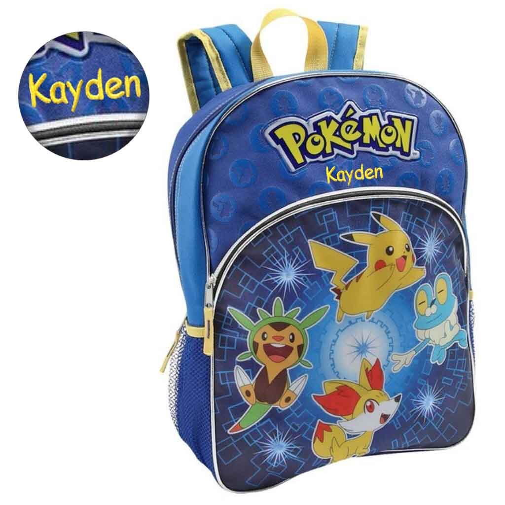 Personalized Pokemon Pikachu and Friends Backpack - 16 Inch | Dibsies ...