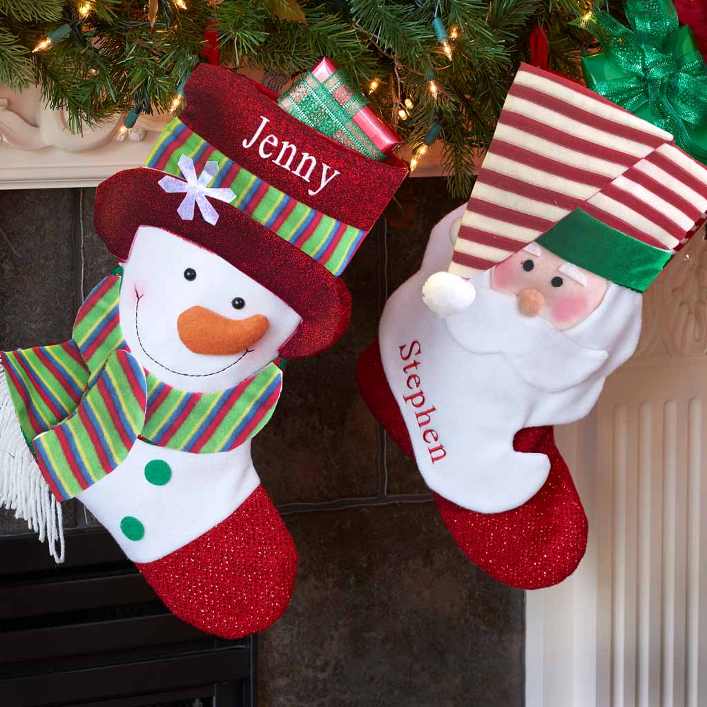 Personalized Decorative Santa Christmas Stocking  Dibsies