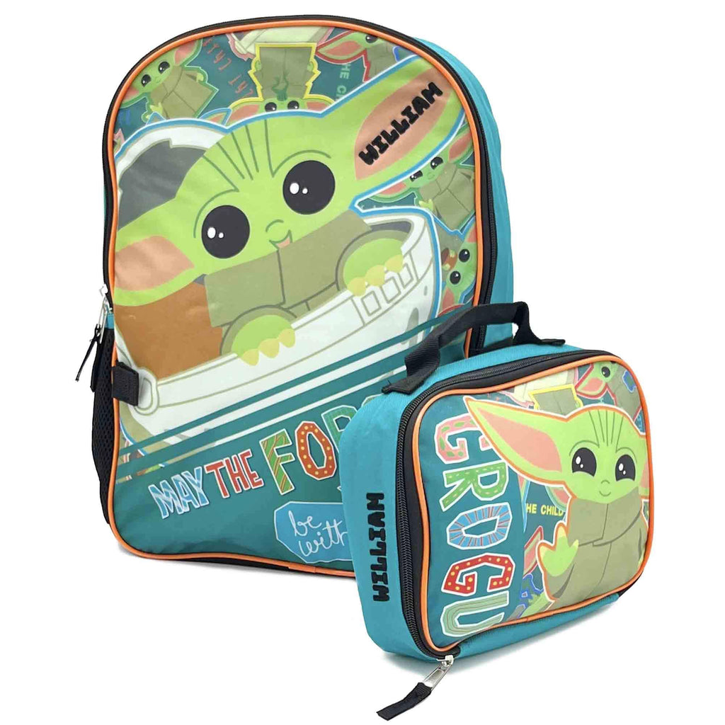 Personalized Grogu Baby Yoda Backpack - Blue & Lime, 16 Inch – Dibsies  Personalization Station