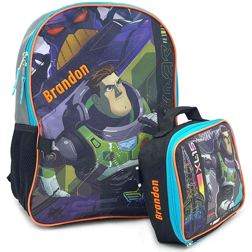 Toy Story Backpack with Lunch Box Set - Buzz Lightyear Backpack for Boys,  Toy Story Lunch Box, Water Bottle, Stickers, Rex-Man Door Hanger | Buzz