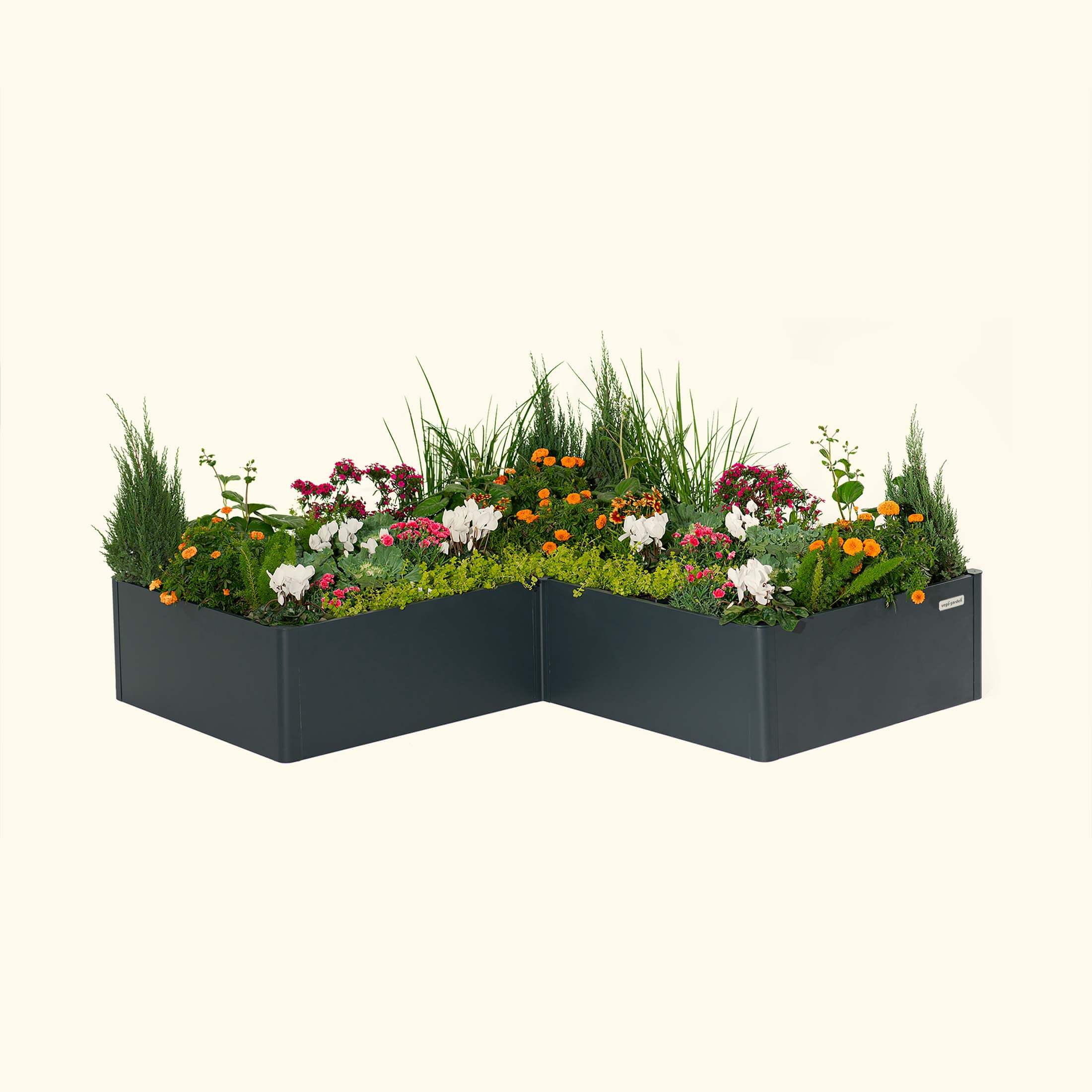 Image of 17" Tall Modern 83" x 83" L Shape Garden Bed