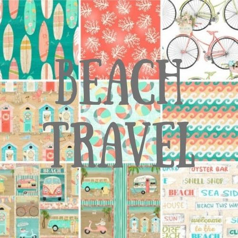 beach travel 3 wishes fabric