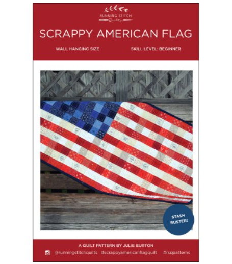 Scrappy American Flag Wall Hanging Pattern