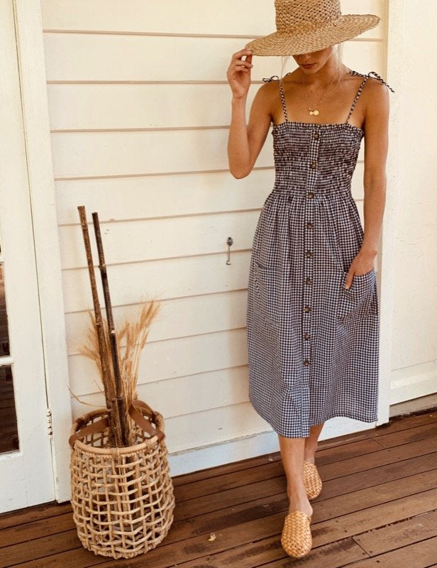 Aerie Smocked Midi Dress