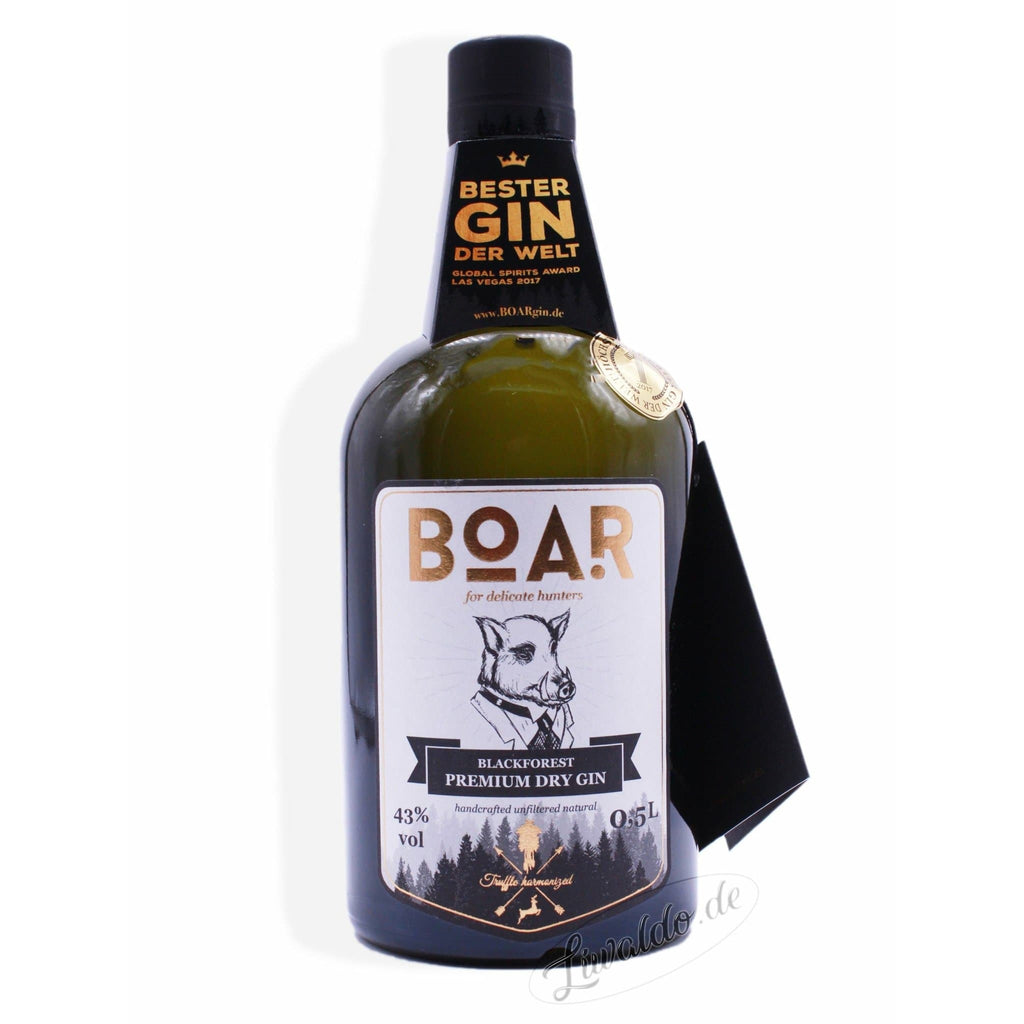 BOAR Gin 0,5 Liwaldo Blackforest – Dry Black Keiler 49,9% l Premium Strength