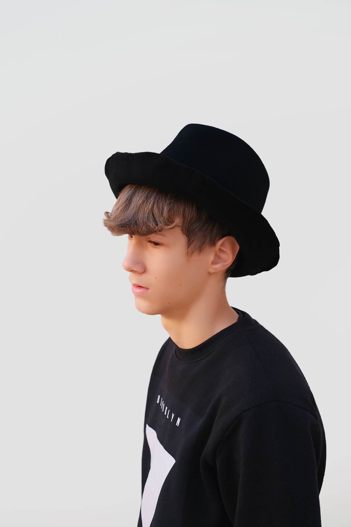 Black Artista Lapin Felt Hat by Reinhard Plank