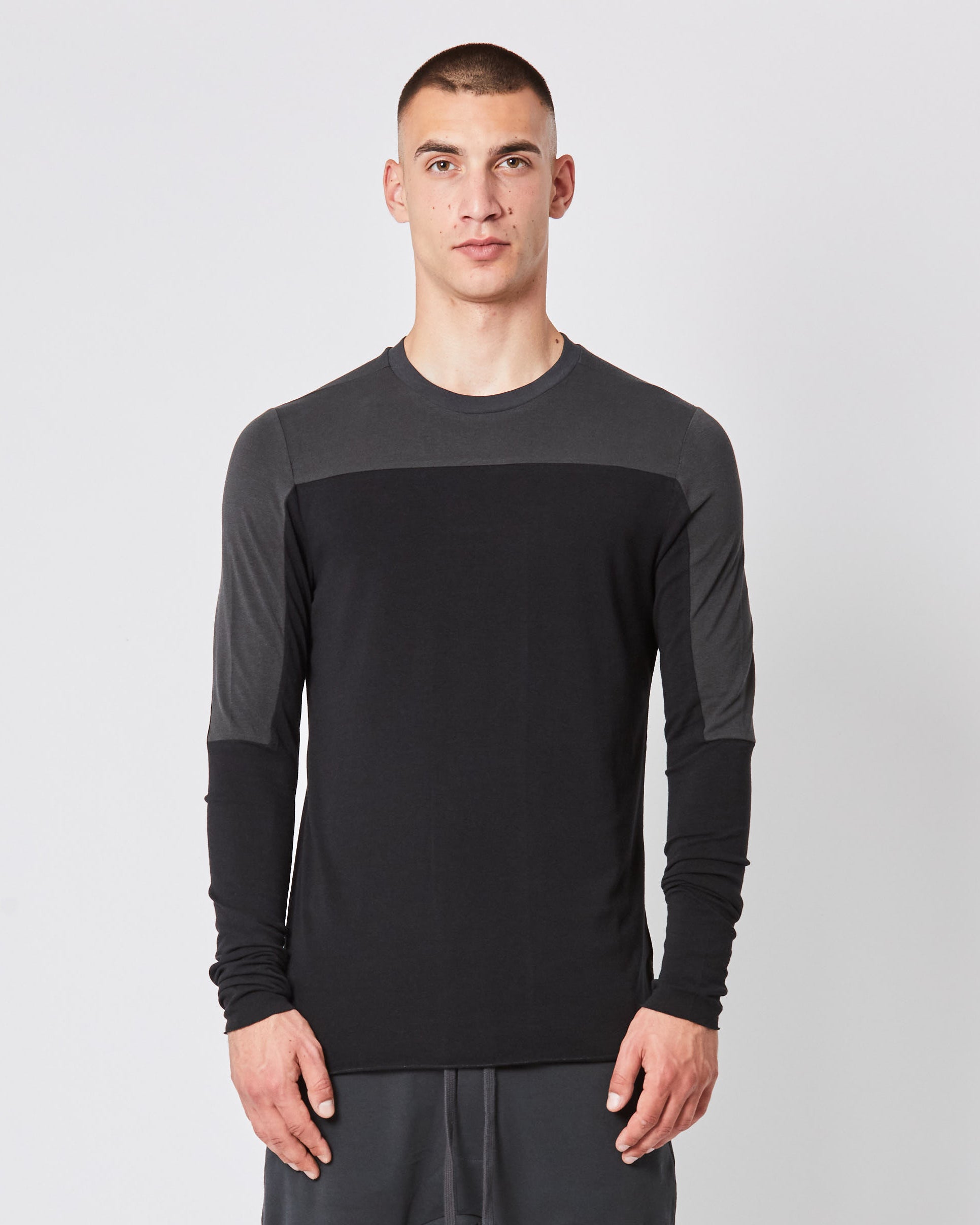 ennoy Long sleeve hem rib tee (NAVY)