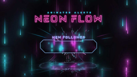 Animated Neon Sign Alerts for Twitch & Streamers LED Fluorescent Alerts  Glowing Alerts With Animation for Twitch OBS SLOBS Streamlabs 