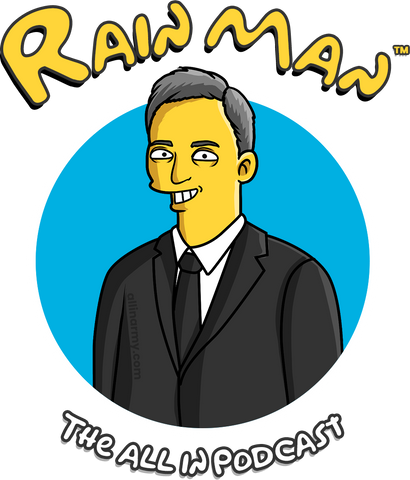 David Sacks of Craft Ventures rendered in Simpsons style. Image is a copyright and trademark of Origin Cloth (origincloth.com) all rights reserved.