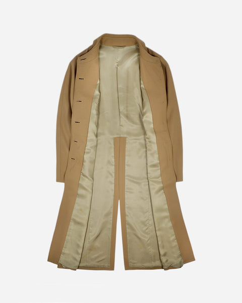 helmut lang 80s slit beige coat