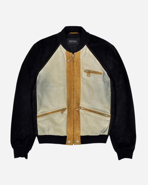 gucci suede bomber