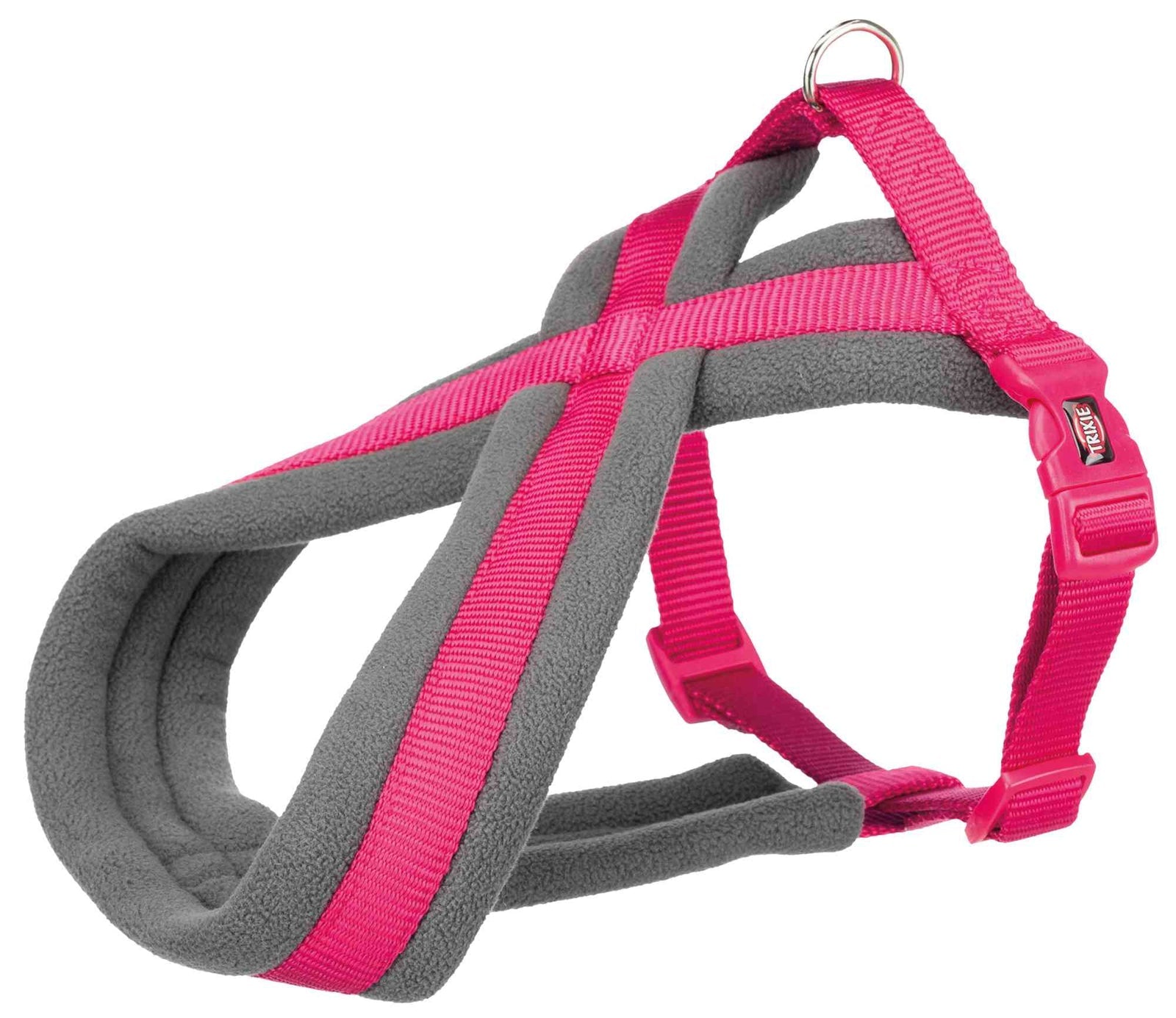  Trixie Premium touring harness, L-XL: 70-110 cm/25 mm, fuchsia