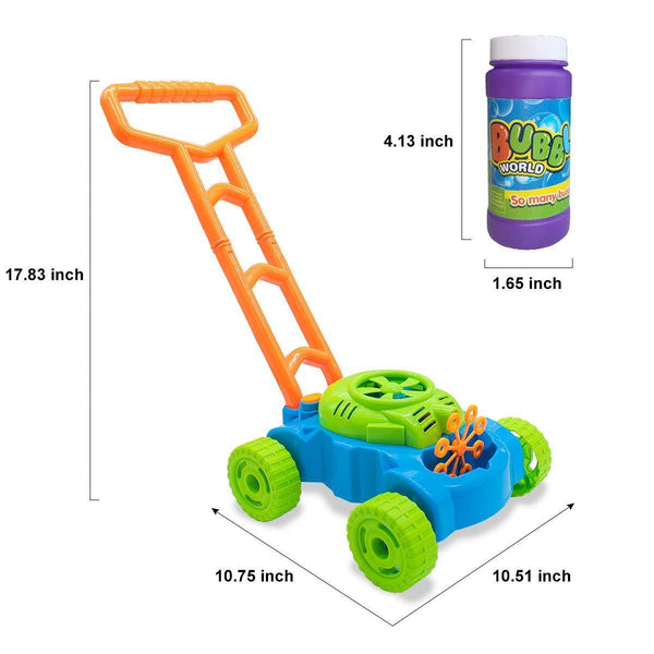 girl bubble lawn mower