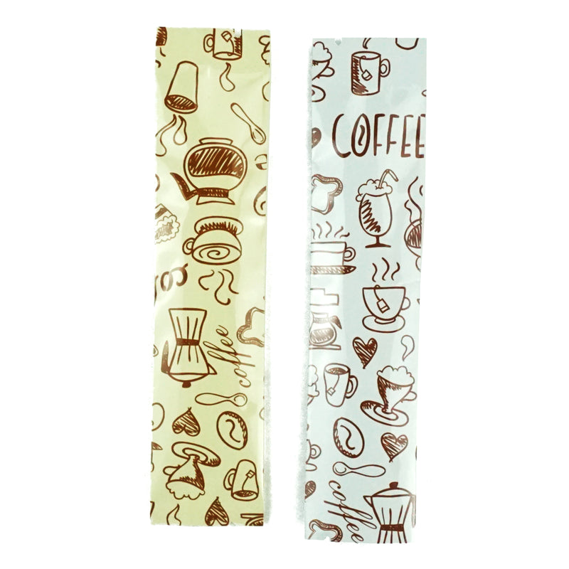 QQ Studio® Coffee Designed Foil SlickSeal™ Stick Pouches