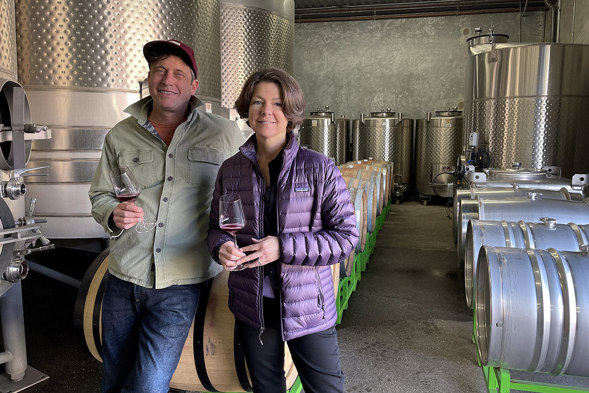 Winemaker, Jeremy Leffert and Owner, Mindy Oliver
