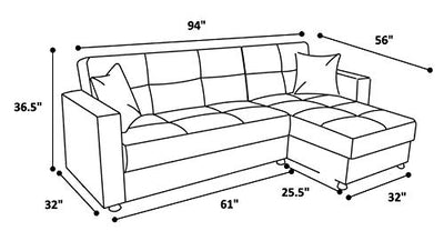 Istikbal Multifunctional Furniture Living Room Set Tahoe Collection (Remoni Vizon, Sectional) | ISTK USA.