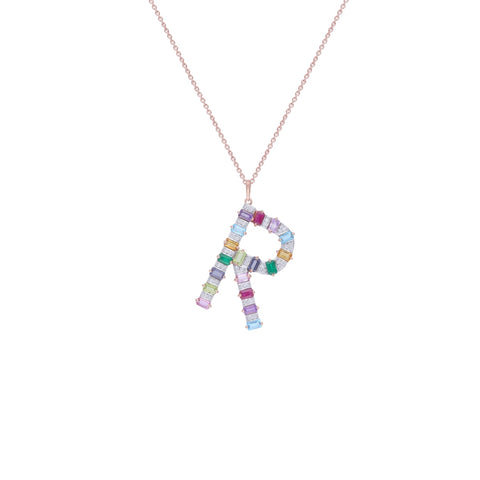 Personalised Rainbow Initial Pendant