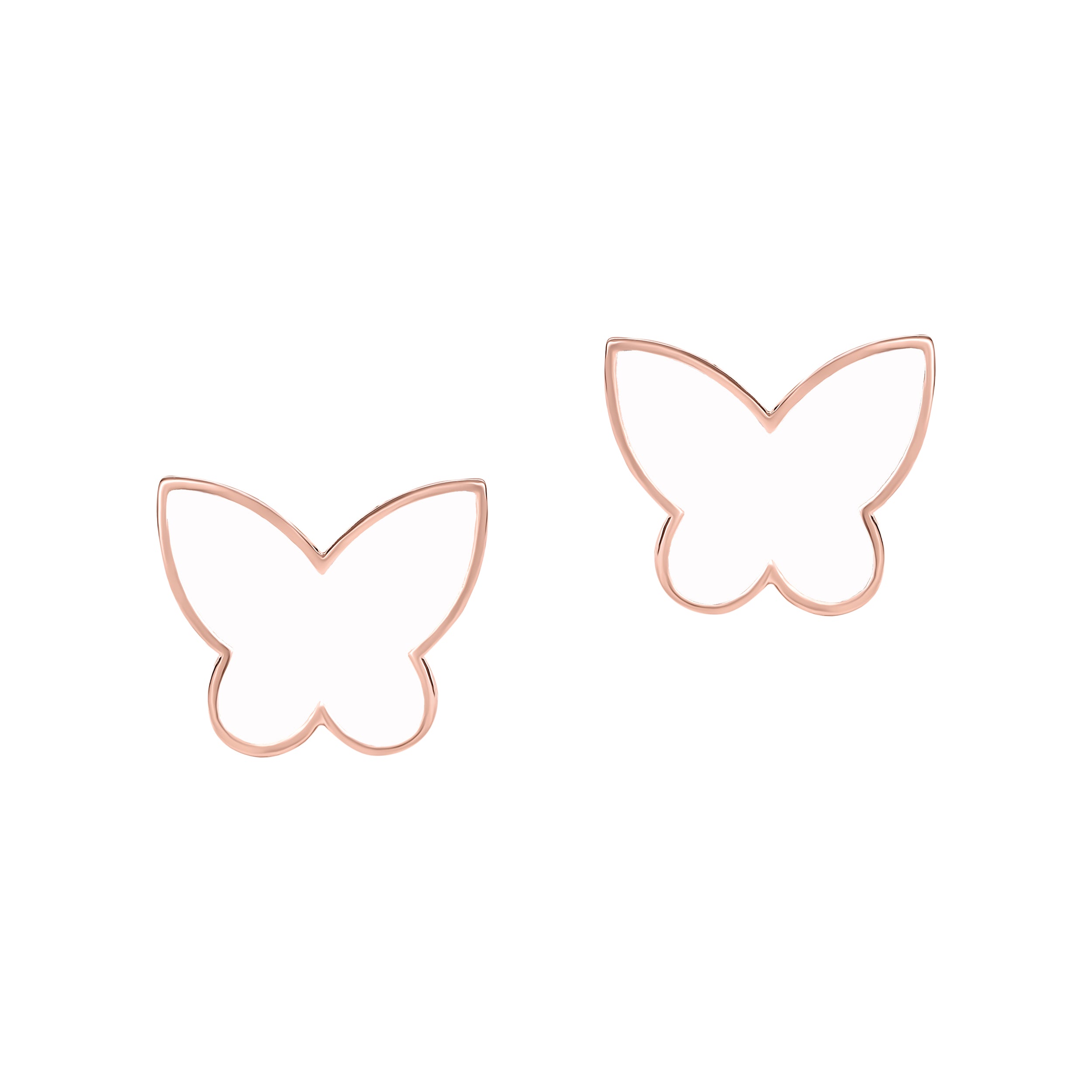 Tiny Butterfly Stud Earrings in Silver | Lisa Angel