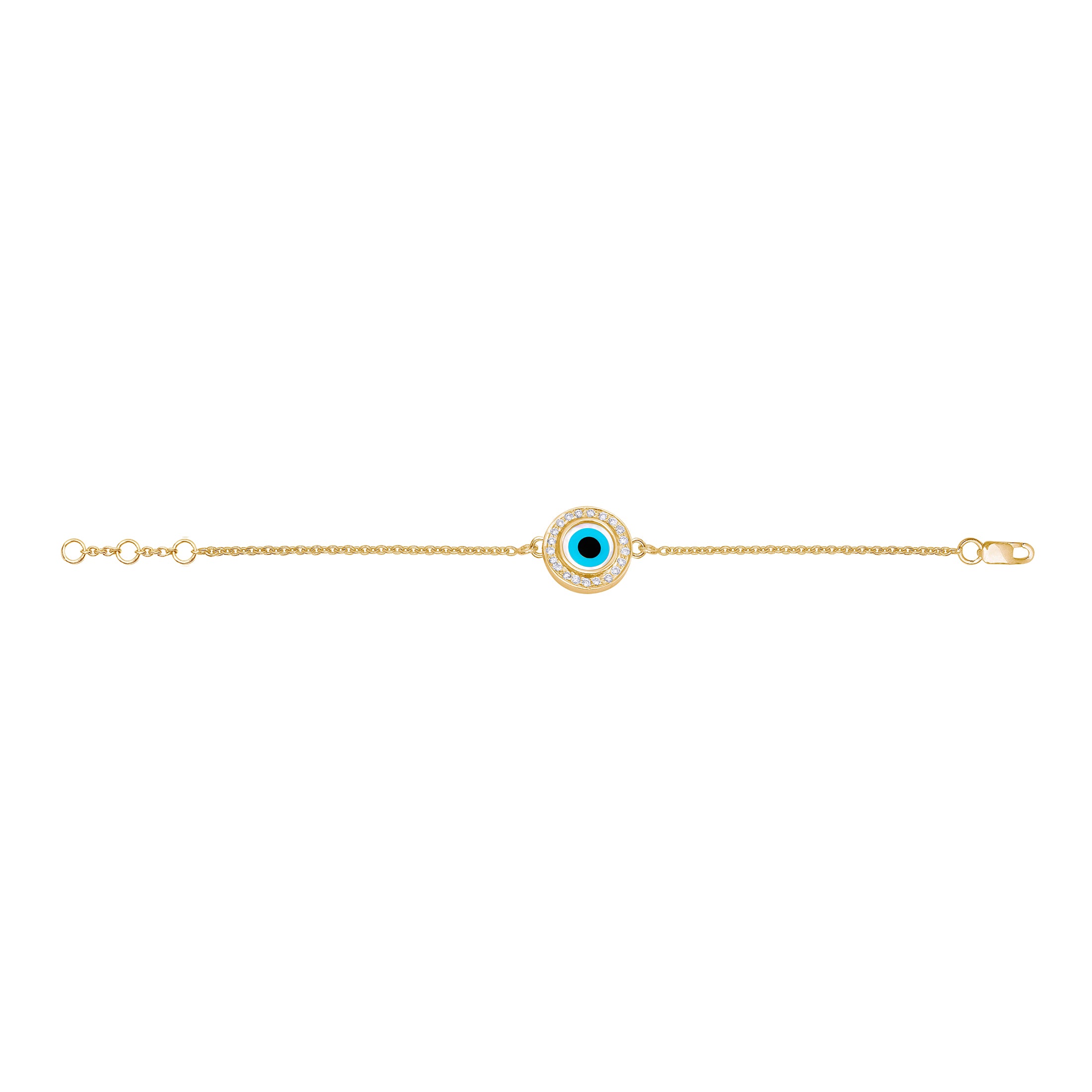 Clover Evil Eye Diamond Pearl Bracelet | KAJ Fine Jewellery | Le Mill 6 In / White