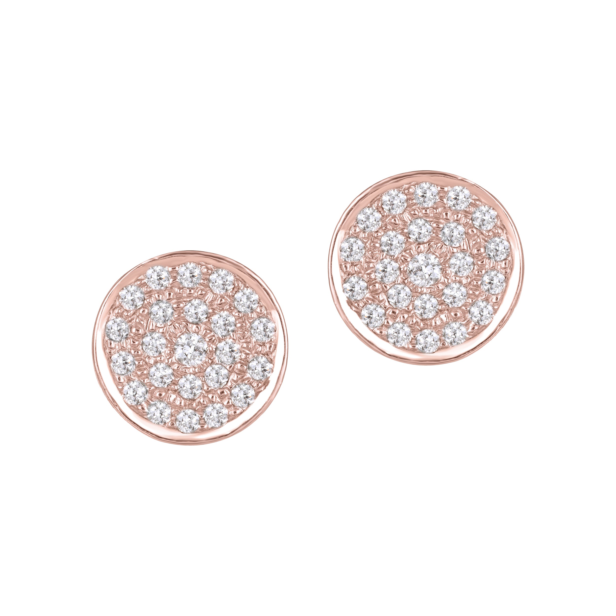 1.50 Ct Round Simulated Diamond Floral Style Stud Earrings 14K Rose Gold  Plated | eBay