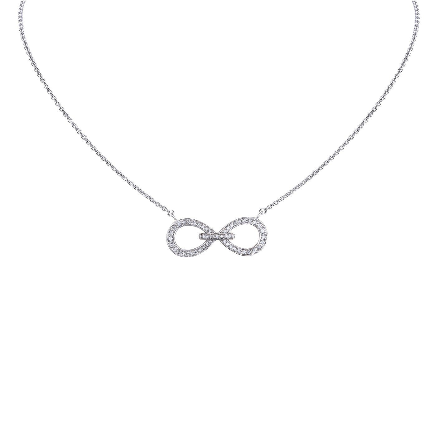 Buy Infinity Necklace / Gold Plated Diamond Infinite Love Necklace / 925  Sterling Silver Charm Necklace / Valentines Day Gift Online in India - Etsy