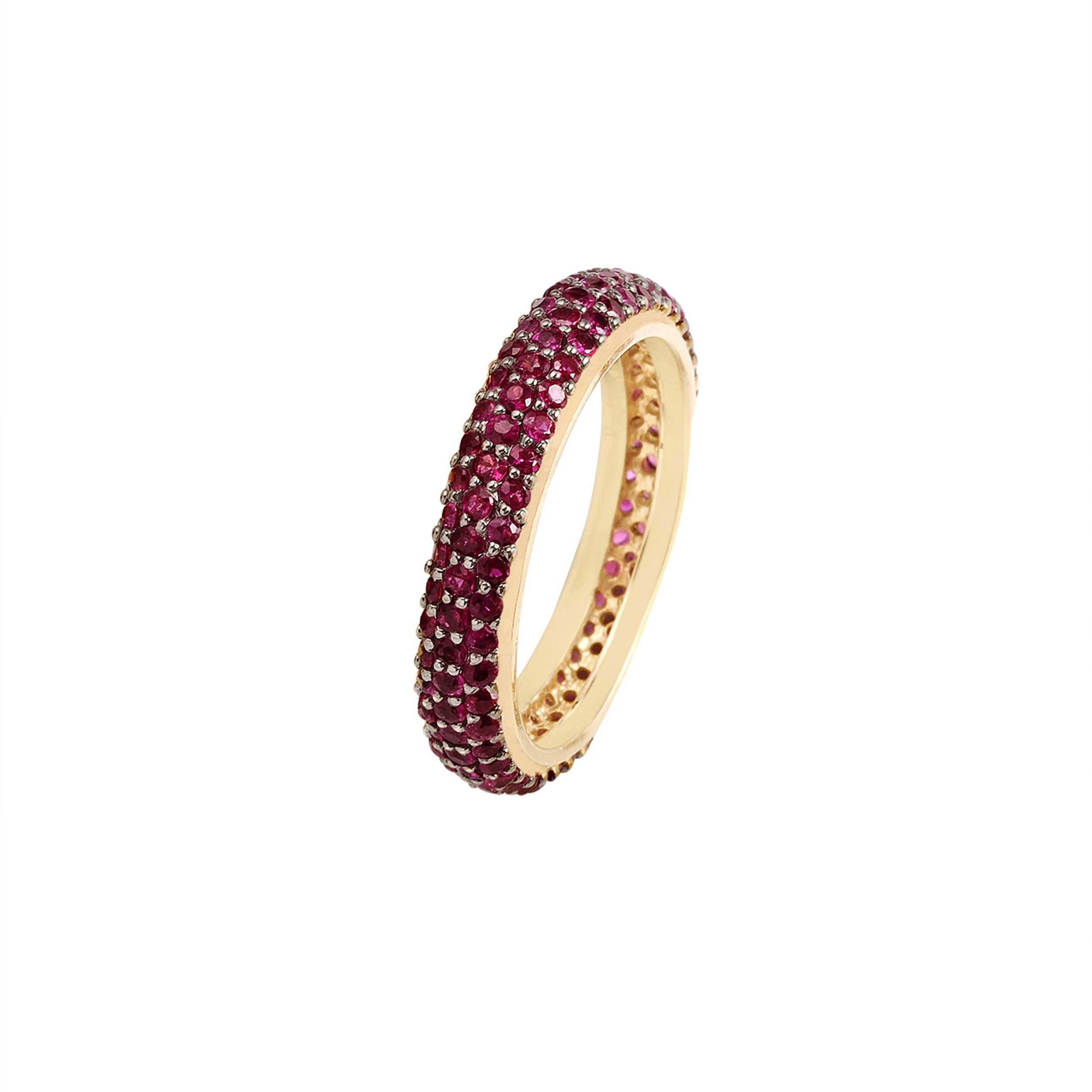 Miriams Jewelry Vintage 14kt Yellow Gold Ruby Stackable Ring; Size 4 -  Miriams Jewelry