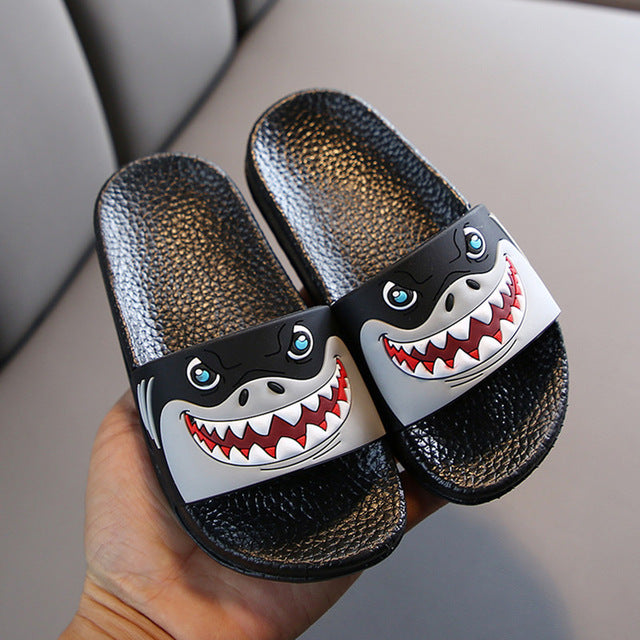 KIDS Boys Shark Detail Sliders 9-13 