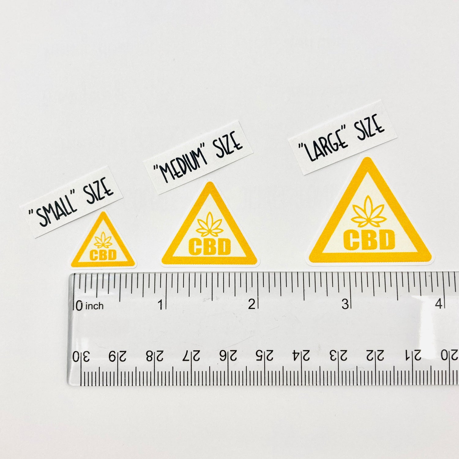 Edibles Warning Stickers Style 5 (CBD Triangle Stylized Leaf) *UPDATED DESIGN - December 2020* | Marijuana Stickers, Cannabis Food Labels