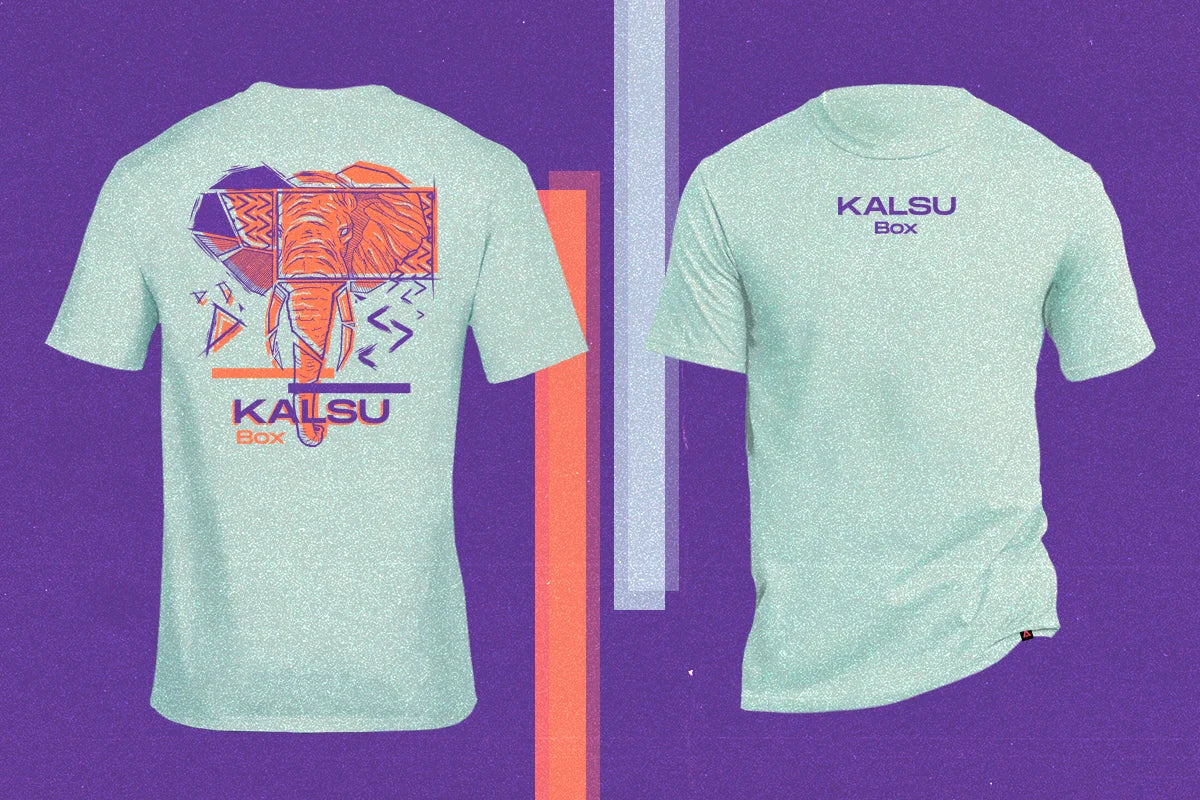 simulación camisetas triblend kalsu box