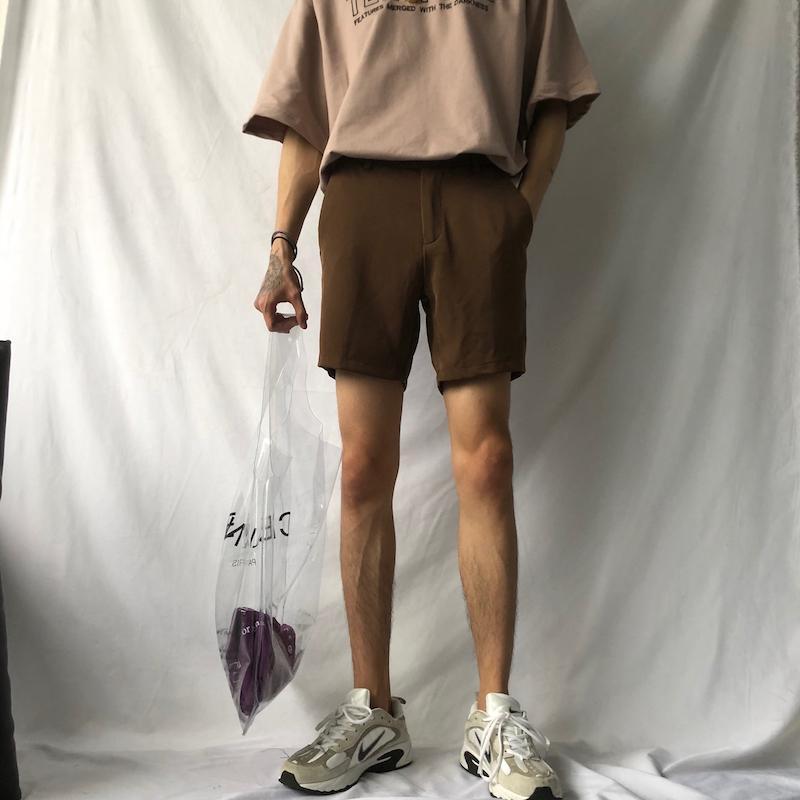 Image of Elastic Band Suit Shorts