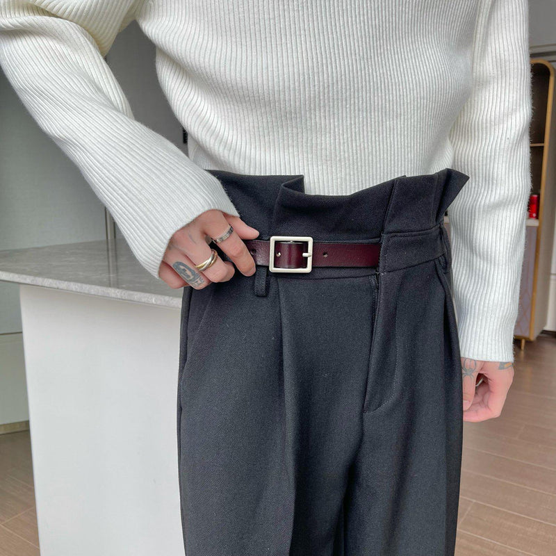 Irregular High Waist Trousers - The Korean Fashion