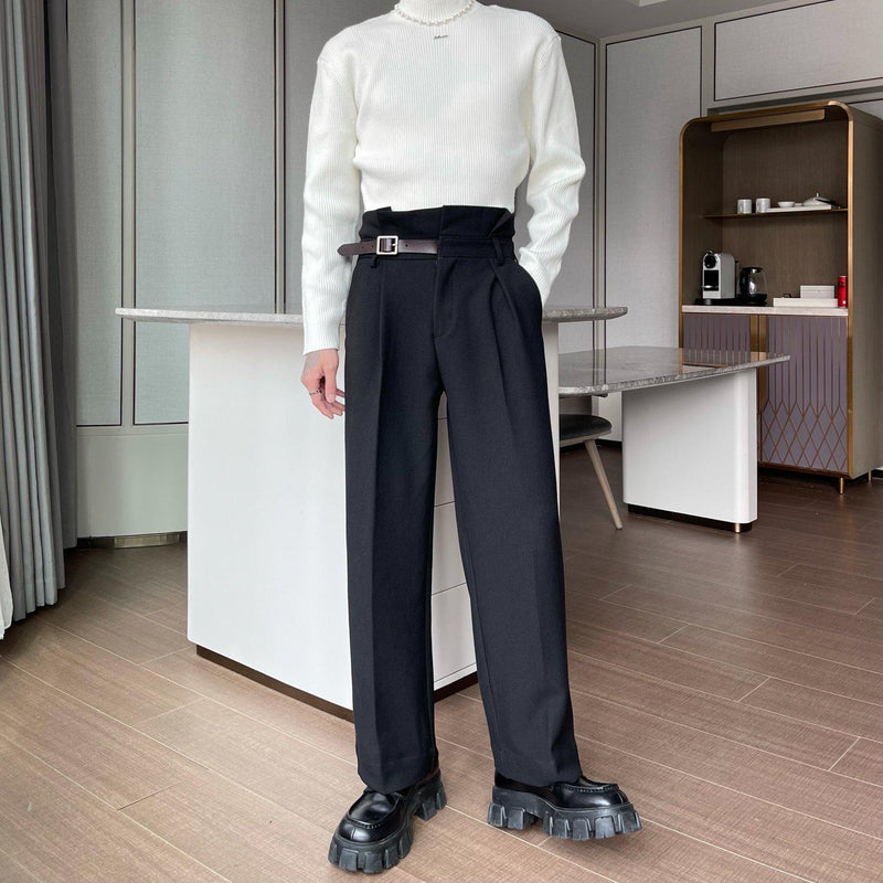 Irregular High Waist Trousers - The Korean Fashion