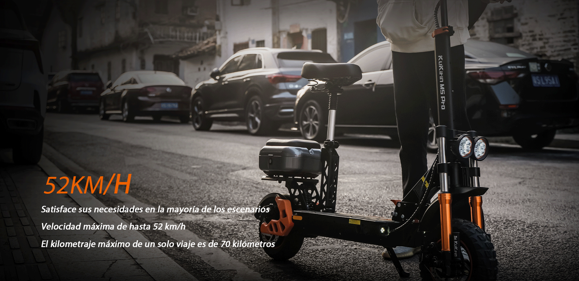 KugooKirin M4 PRO | Trottinette Électrique 500W 864WH | Vitesse Maximale 45 km/h | Autonomie 90 km | Freins à Disque