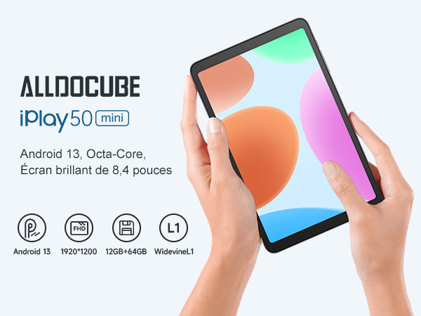 ALLDOCUBE iPlay 50 Mini Tablette Android 13, Tablette Tactile 8,4