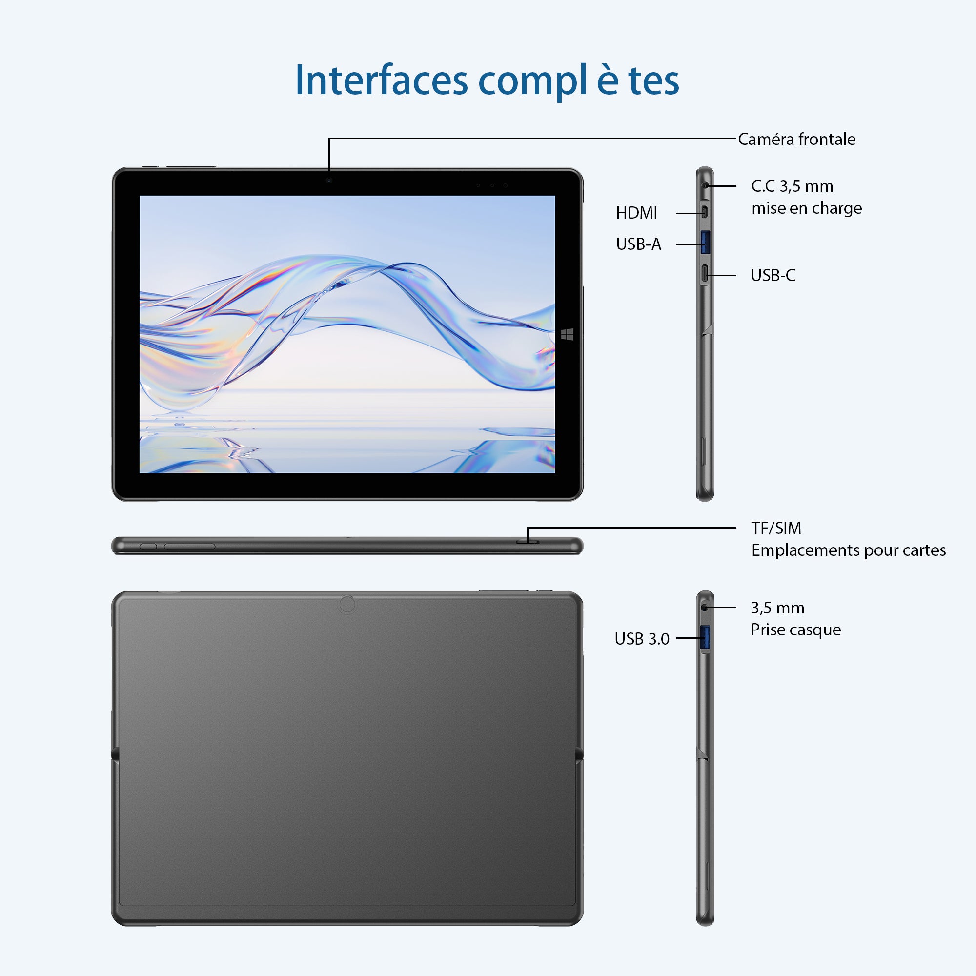 Alldocube iwork gt  16g+512g tablette windows 11 en france-gris - Conforama