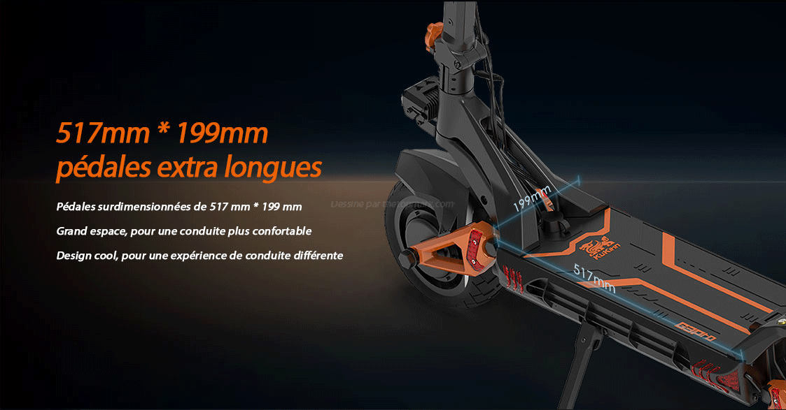 Trottinette électrique Kukirin G3 Pro, 1200W, batterie 1200AH, performance et fiabilité pour vos trajets urbains