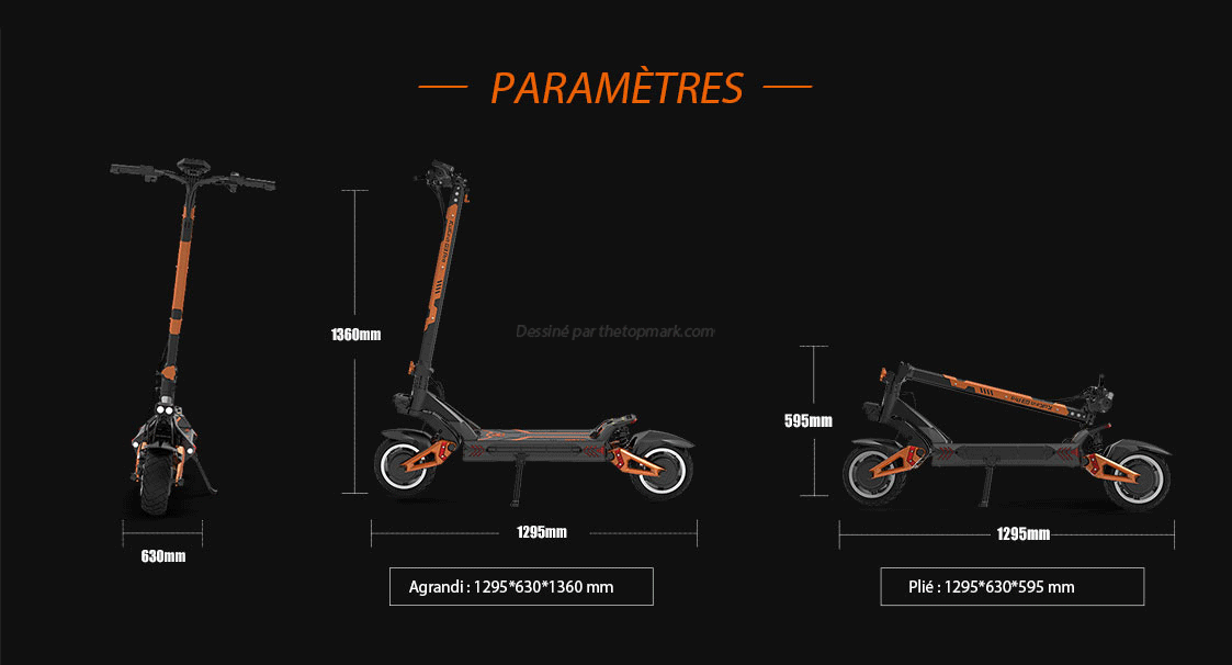 Trottinette électrique Kukirin G3 Pro, 1200W, batterie 1200AH, performance et fiabilité pour vos trajets urbains