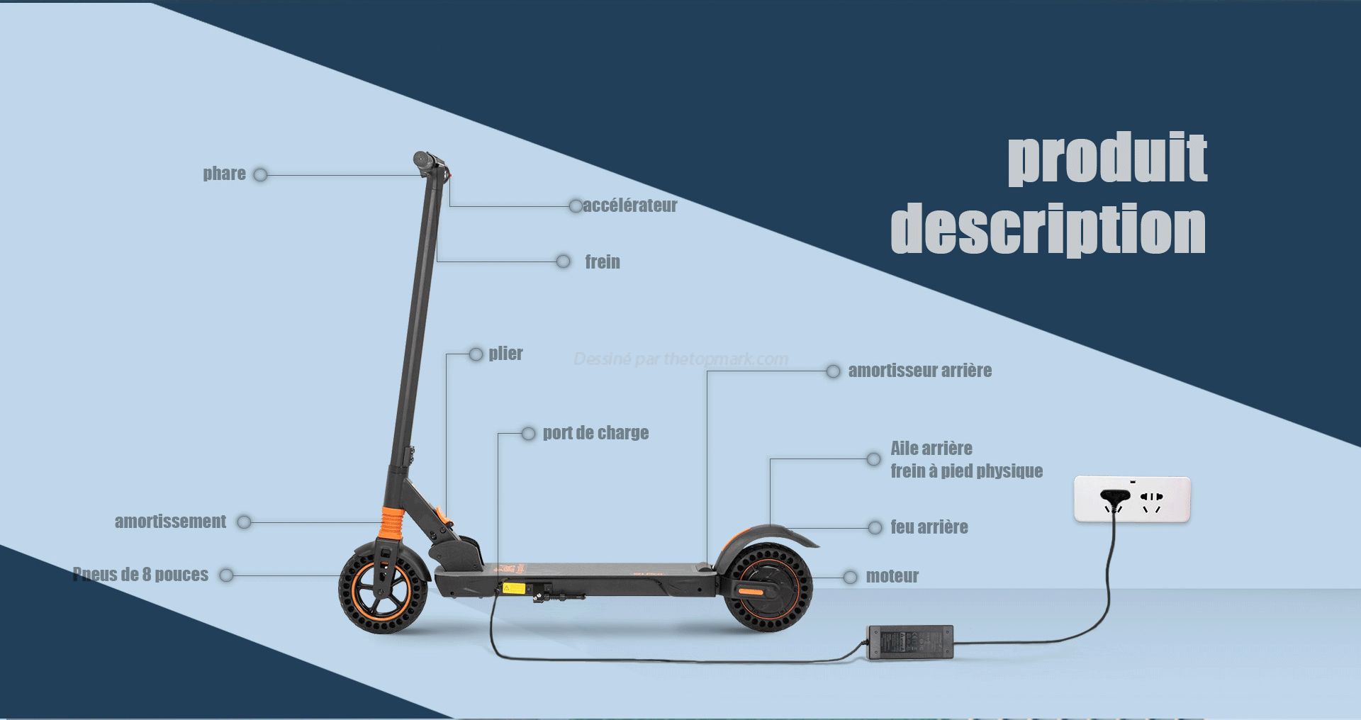 Trottinette électrique KugooKirin S1 PRO avec 350W de puissance et batterie de 270WH, idéale pour vos déplacements en ville