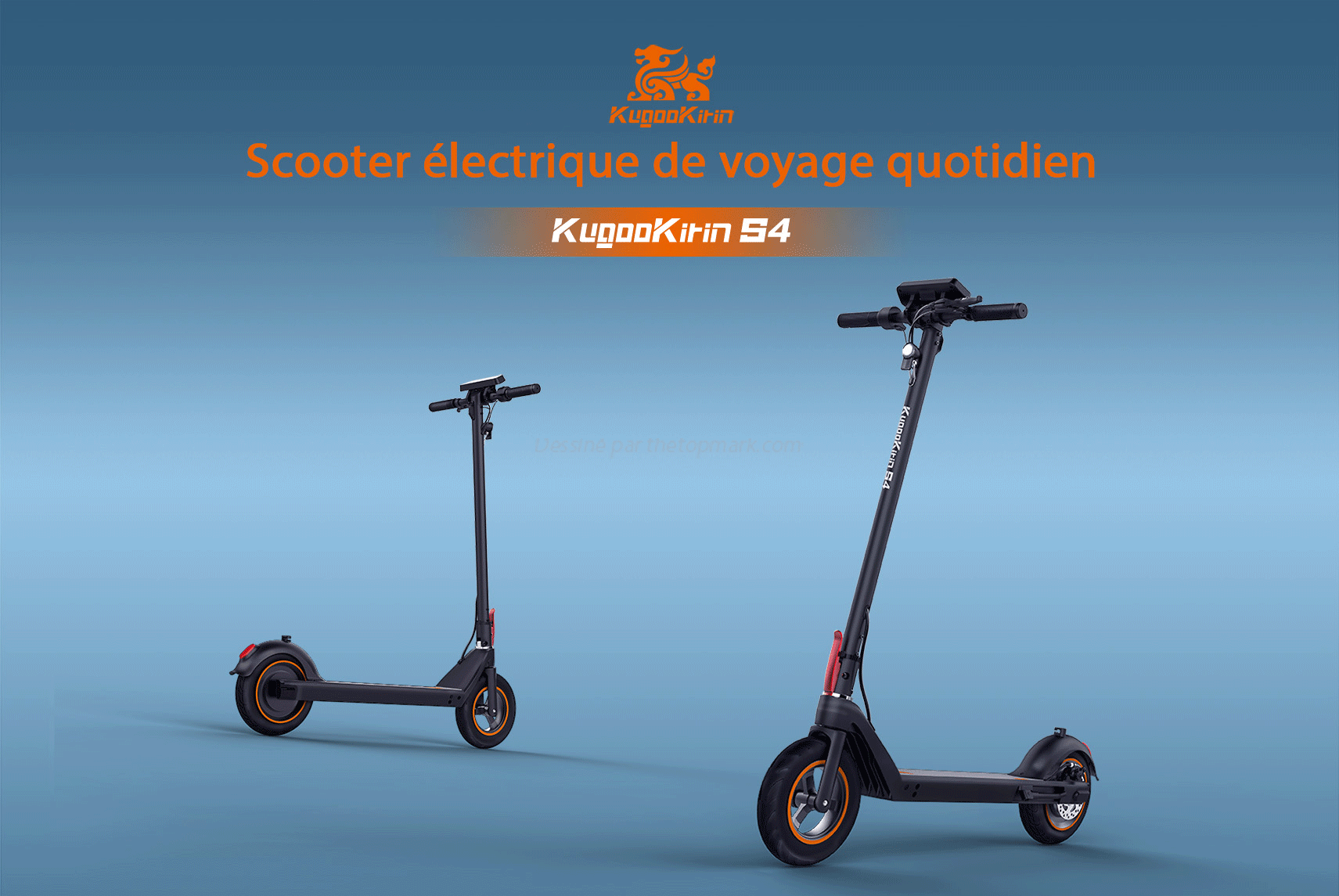 Trottinette électrique Kugoo Le dernier scooter pliable KIRIN S4