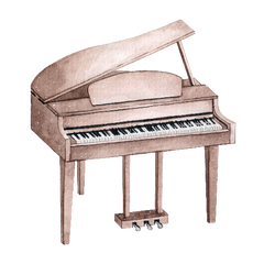 Pastel Grand Piano