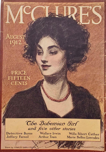 McClure's Magazine August 1912 with Willa Cather's "The Bohemian Girl" on the cover, what would become Breakfast at Tiffany's