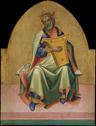 King David with Lyre painting c. 1410