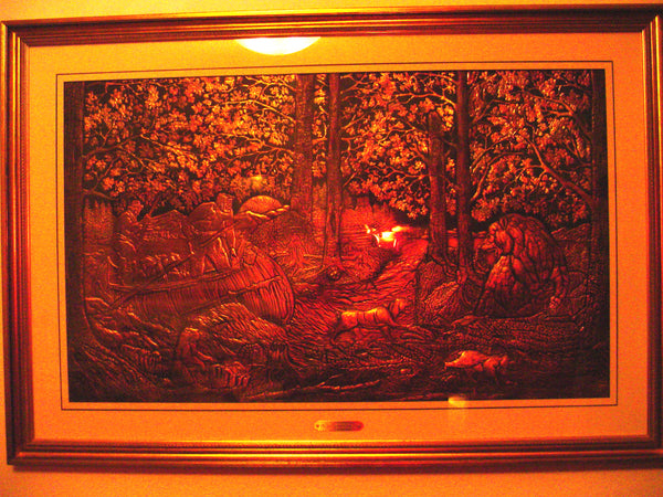 My Grandfather Rawlyn Richter's copper engraving hunt scene Shiloh Richter 