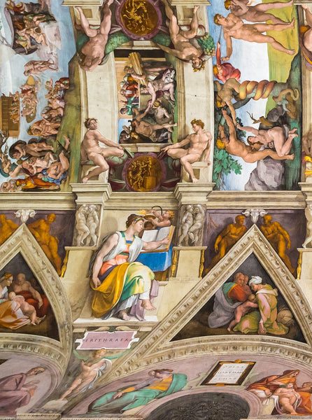 Victory Altar Scene Sistine Ceiling Michelangelo